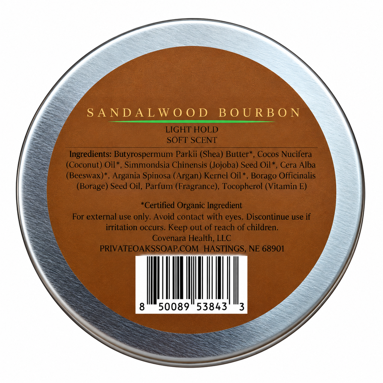 Sandalwood Bourbon Beard Balm & Wax view 2